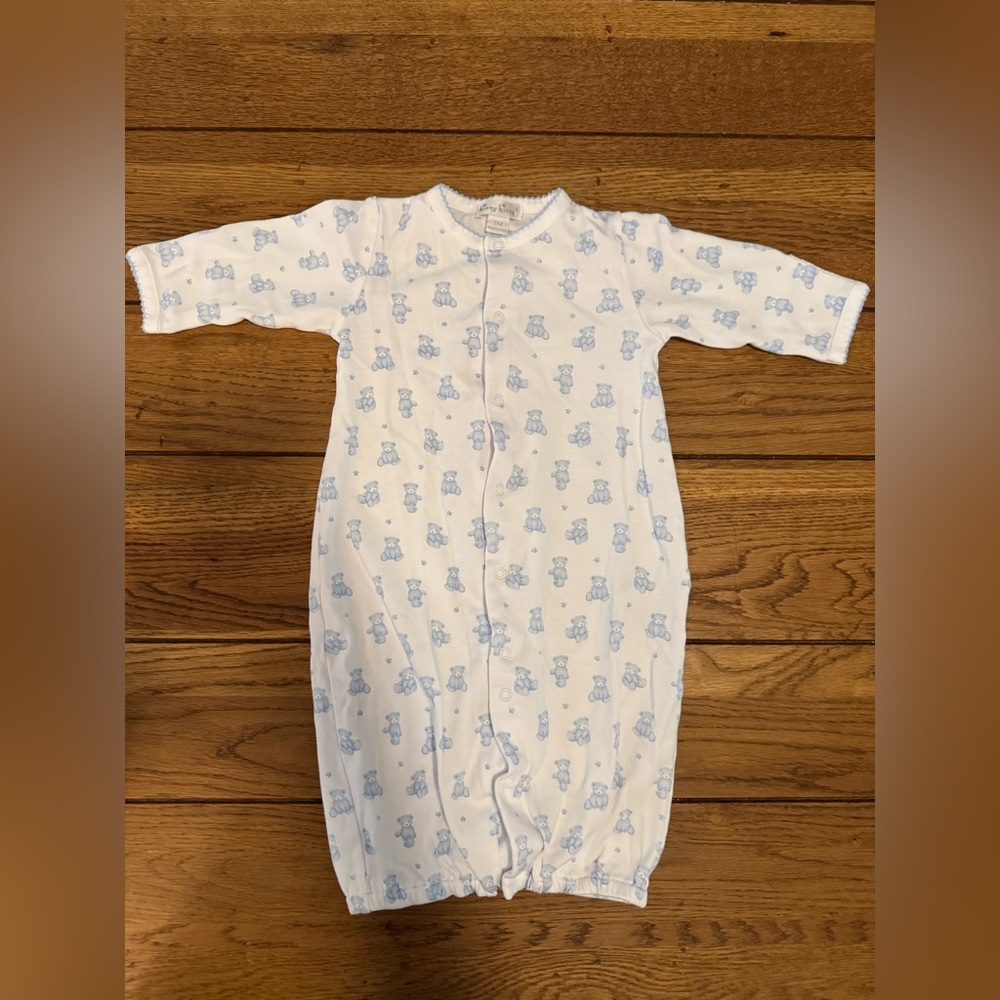 Kissy Kissy White and Blue Baby Converter gown